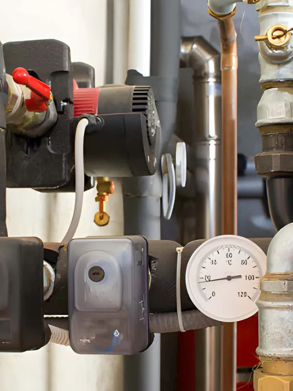 Plumber repairing pipe