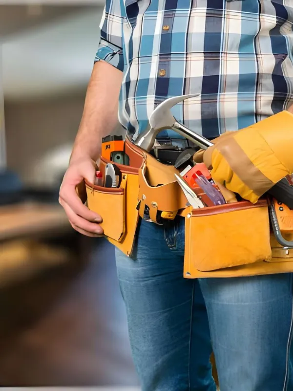 Plumber repairing pipe